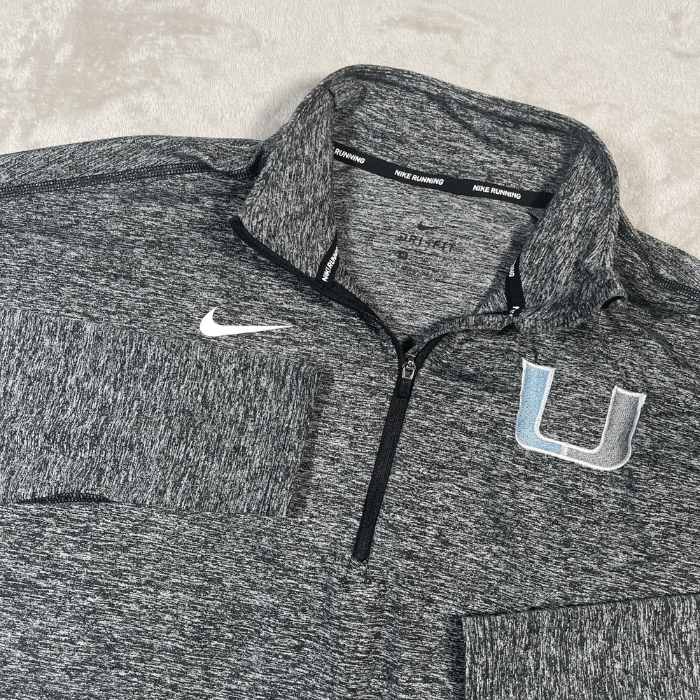 Nike Dri Fit Element Running‎ 1/2 Zip Pullover Shirt Heather Gray Womens Medium